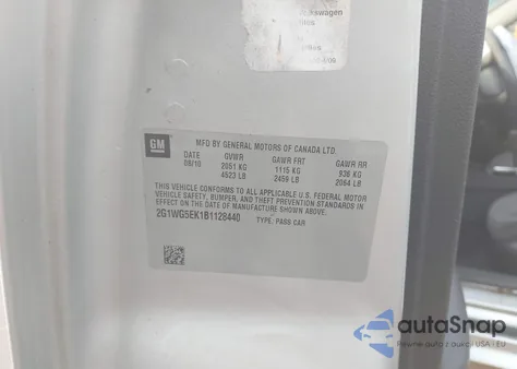 2011 Chevrolet Impala Lt z USA, uszkodzony, nr VIN 2G1WG5EK1B1128440